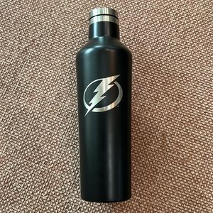 Stainless Steel “Lightning” Water/Coffee Bottle in black